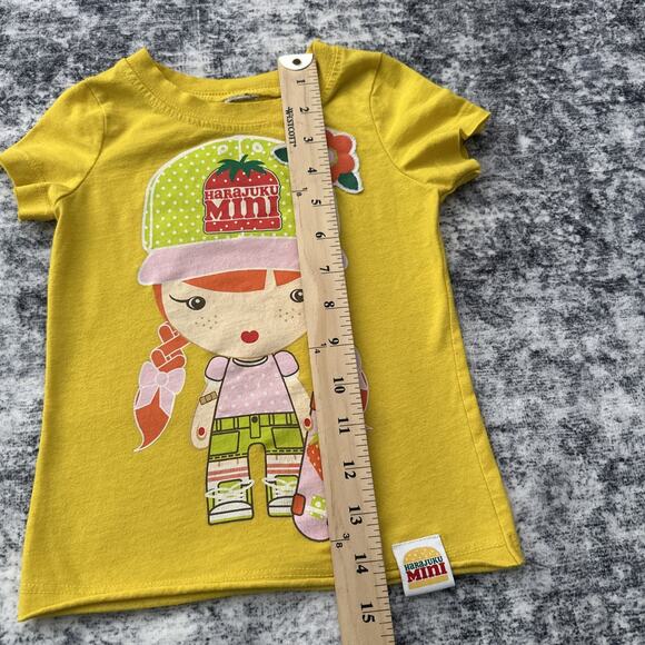3T Gwen Stefani Harajuku Mini Top No Doubt Lovers Skater Strawberry Yellow Shirt - Picture 5 of 7